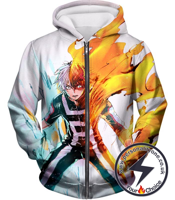 My Hero Academia Half-Cold Half-Hot Shoto Todoroki Zip Up Hoodie